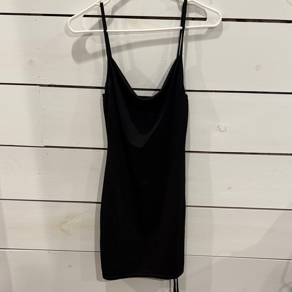 PrettyLittleThing Black Strappy Dress